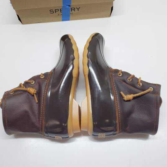 Sperry Saltwater Tan Waterproof Rain Boots Women's Size 8N With BOX image number 2