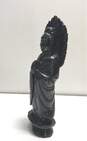 South Asian Black Stone Statue 11 inch Tall Buddha Deity Sculpture image number 4