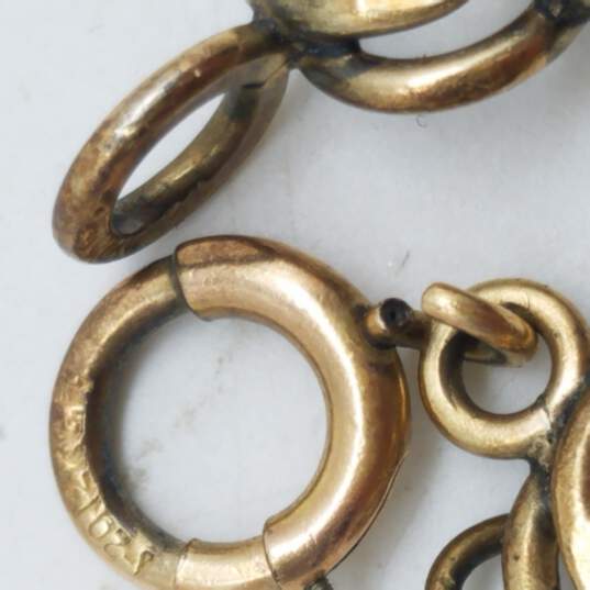 Gold Filled 2-Charm Bracelet Scrap 22.2g image number 7