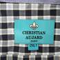 Christian Aujard Paris MN's Cotton Blend Blue Checker Long Sleeve Shirt Size 2XLT image number 3