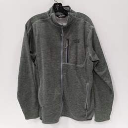 The North Face Men's Canyonlands Gray Heather Full Zip Mock Neck Fleece Jacket (Size L)