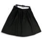 NWT Womens Black Pleated Back Zip Regular Fit Short A-Line Skirt Size 14 image number 2