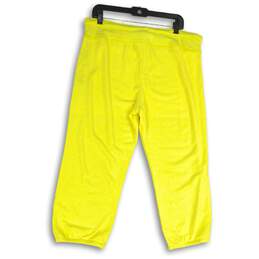 Calvin Klein Womens Yellow Drawstring Waist Cropped Capri Pants Size XL alternative image