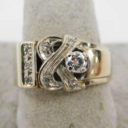 Vintage 14K White Gold 0.32 CTTW Diamond Artisan Ring 6.7g alternative image