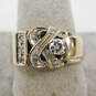 Vintage 14K White Gold 0.32 CTTW Diamond Artisan Ring 6.7g image number 2