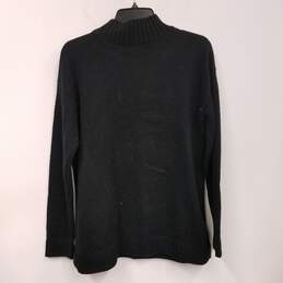 Womens Black Knitted Mock Neck Long Sleeve Pullover Sweater Size Small alternative image