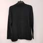 Womens Black Knitted Mock Neck Long Sleeve Pullover Sweater Size Small image number 2