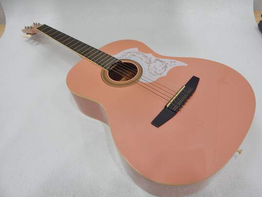 Rogue Brand SO-069-RAG-PK Model Pink Acoustic Guitar image number 3
