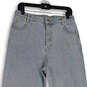 Womens Blue Studded Denim Medium Wash Wide Leg Jeans Size Large image number 3