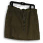 Womens Green Front Pocket Drawstring Regular Fit Mini Skirt Size 8 image number 1