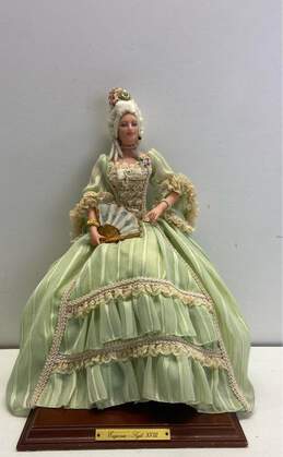 Marin Selection Doll 17th Century Green Dress 15in High Seated Eugenia Doll