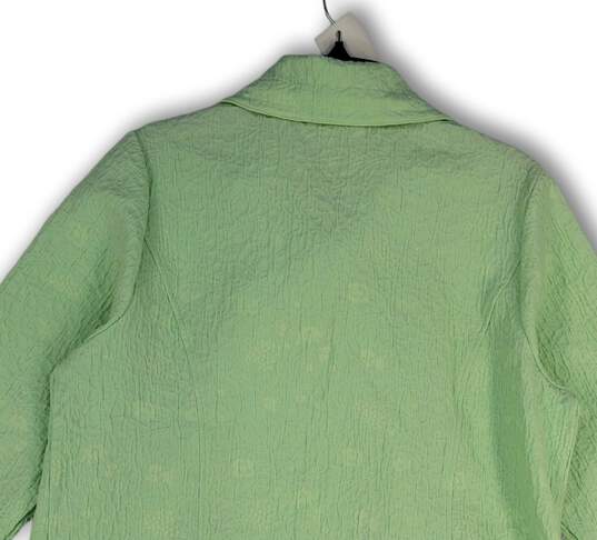 NWT Womens Green Pockets Drawstring Long Sleeve Full-Zip Jackets Size 1X image number 4