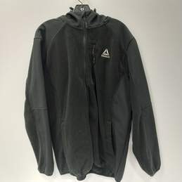 Reebok Men's Black Fleece full Zip Jacket Hoodie Jacket Size XL
