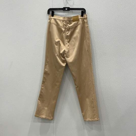 Escada Womens Tan Flat Front Straight Leg Chino Pants Size 38 With COA image number 2