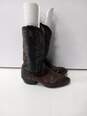 Tony Lama Men's Dark Brown/Black Leather Western Boots Size 9.5 image number 2