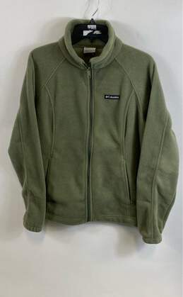 Columbia Womens Green Fleece Long Sleeve Benton Springs Full Zip Jacket Size XL