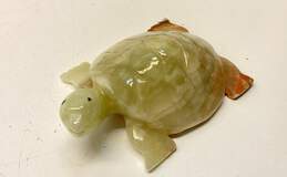 Vintage Hand Crafted Marble Onyx Polished Turtle Figurine alternative image