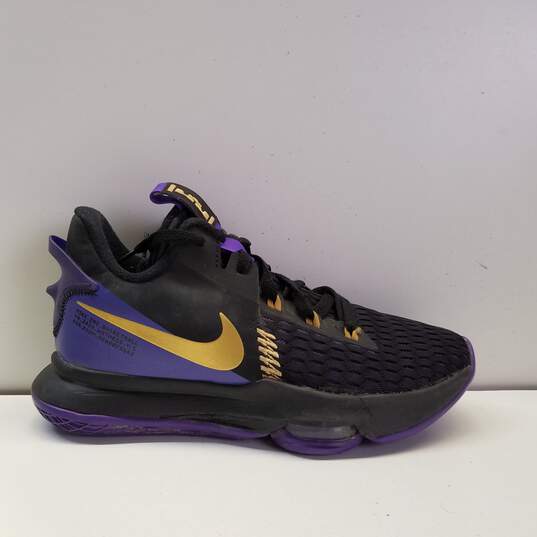 Nike LeBron Witness 5 Lakers Shoes Women Athletic Sneakers US 6.5 image number 1