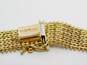 Exquisite Vintage 14K Yellow Gold Mesh Chevron Collar Necklace 41.0g image number 2