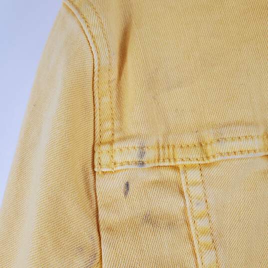 Hollister Women Yellow Jean Jacket L NWT image number 3