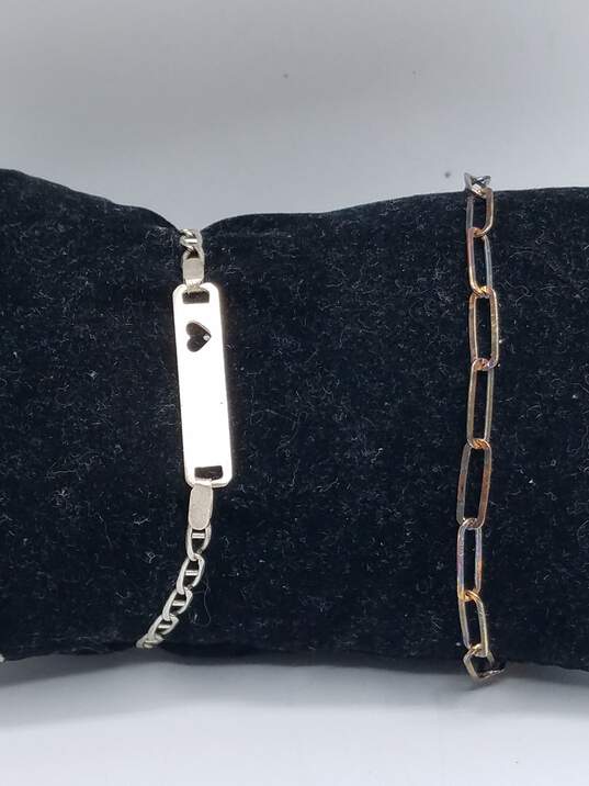 DYADEMA Sterling Silver Necklace 20-21in Chain 6-10in Bracelet/ Anklet Bundle 6 pcs 17.5g image number 2