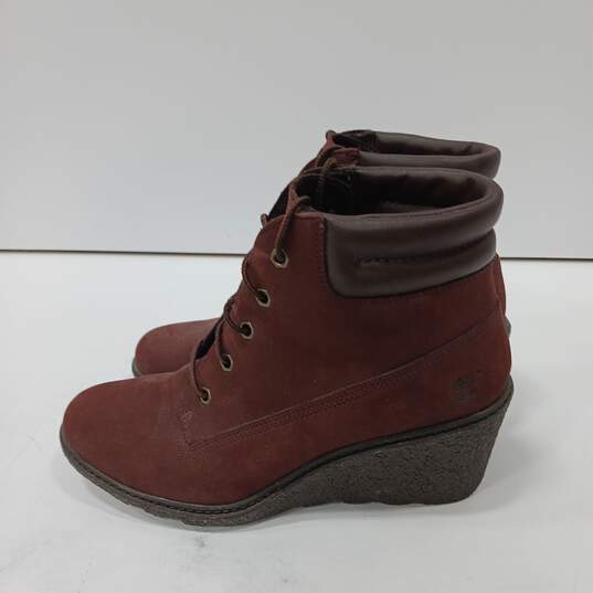 Timberland Red Women's Boots Size 9 image number 4