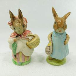 VNTG Beswick Beatrix Potter Figurines Mrs. Rabbit & Mrs. Flopsy Bunny alternative image