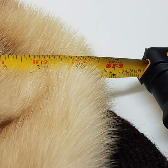 Vintage Eaton's Canada Mink Fur Collar Long Wool Pea Coat image number 6