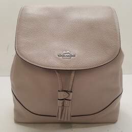 Coach Pebble Leather Ellie Backpack Light Grey