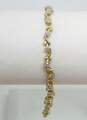10K Yellow Gold 0.50 CTTW Diamond Floral Bracelet 4.4g image number 3