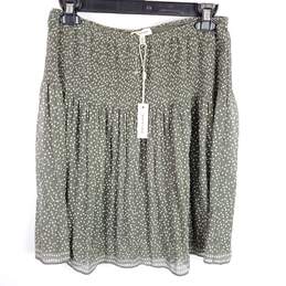 Max Studio Women Olive Green Dots Skirt S NWT