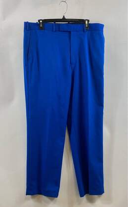 Ralph Lauren Mens Blue Pockets Flat Front Straight Leg Dress Pants Size 36/32