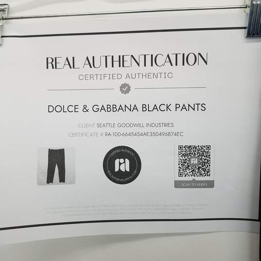 AUTHENTICATED Dolce & Gabbana Black Pants image number 4