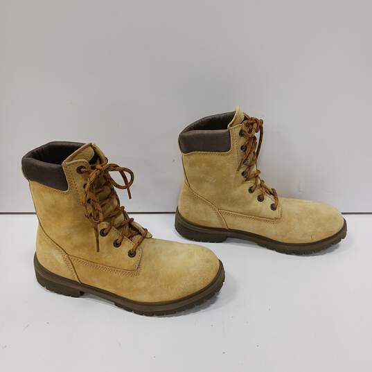 Wolverine Tan Lace Up Boots Men's 9 image number 4