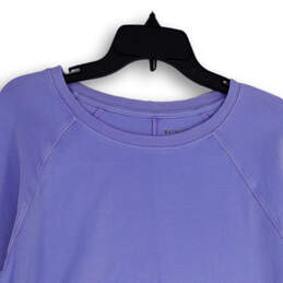 Womens Purple Crew Neck Long Sleeve Pullover Sweatshirt Size Medium alternative image