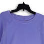 Womens Purple Crew Neck Long Sleeve Pullover Sweatshirt Size Medium image number 2