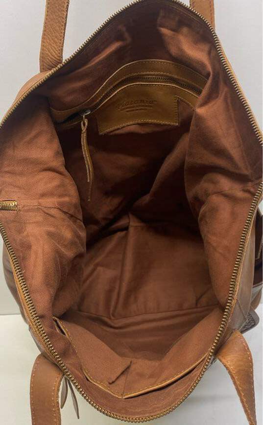 Platania Leather Convertible Backpack Tote Tan image number 4