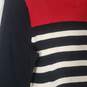 Womens Cotton Striped Turtleneck Long Sleeve Pullover Sweater Size Large image number 3