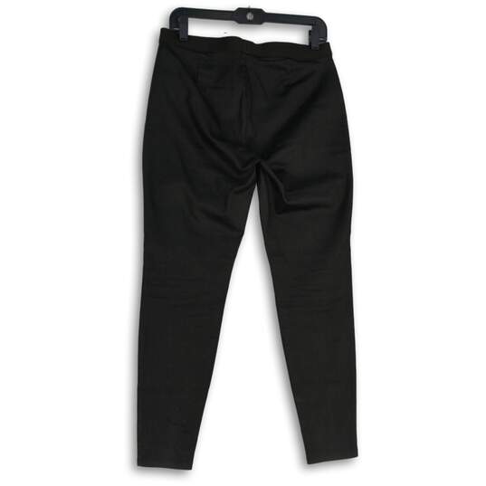 Eileen Fisher Womens Black Flat Front Skinny Leg Pull-On Ankle Pants Size MP image number 2