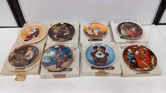 Lot of 8 Assorted Knowles Norman Rockwell Collector Plates image number 2