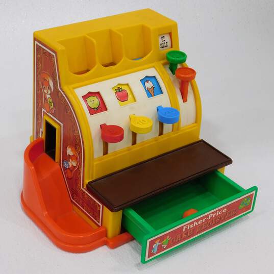 VNTG Fisher-Price Giant Screen Music Box TV and Cash Register Plastic Toys (2) image number 2