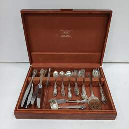 38Pc. Set of Vintage WM. A. Rodgers Plus Flatware In Wooden Box