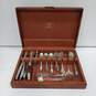 38Pc. Set of Vintage WM. A. Rodgers Plus Flatware In Wooden Box image number 1