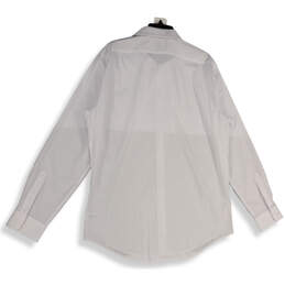 NWT Mens White Stretch Wrinkle-Resistant Slim Fit Button-Up Shirt Size L alternative image