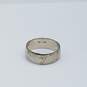 10k Gold White Gold 7mm Band Sz 7 Ring 4.2g image number 1