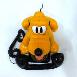 Vintage Telemania Disney Pluto Animated Talking Push Button Telephone alternative image