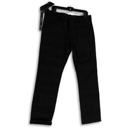 NWT Womens Black Flat Front Slash Pocket Straight Leg Ankle Pants Sz 34/32