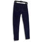 Womens Blue Denim Dark Wash Stretch Pockets Skinny Leg Jeans Size 26 image number 2