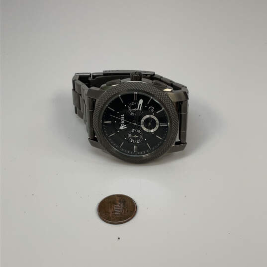 Designer Fossil Machine Chronograph Black Round Dial Analog Wristwatch image number 4