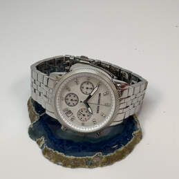 Designer Michael Kors MK-5020 Silver-Tone Chronograph Analog Wristwatch